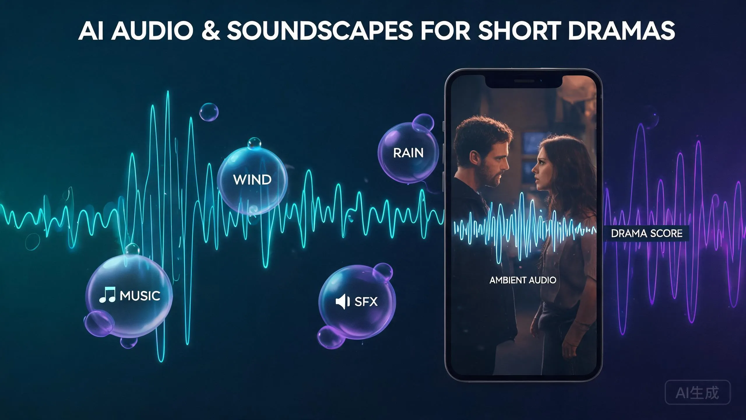 AI Audio Soundscapes for Short Dramas: Generating Suspense, Romance, and BGM Cuts
