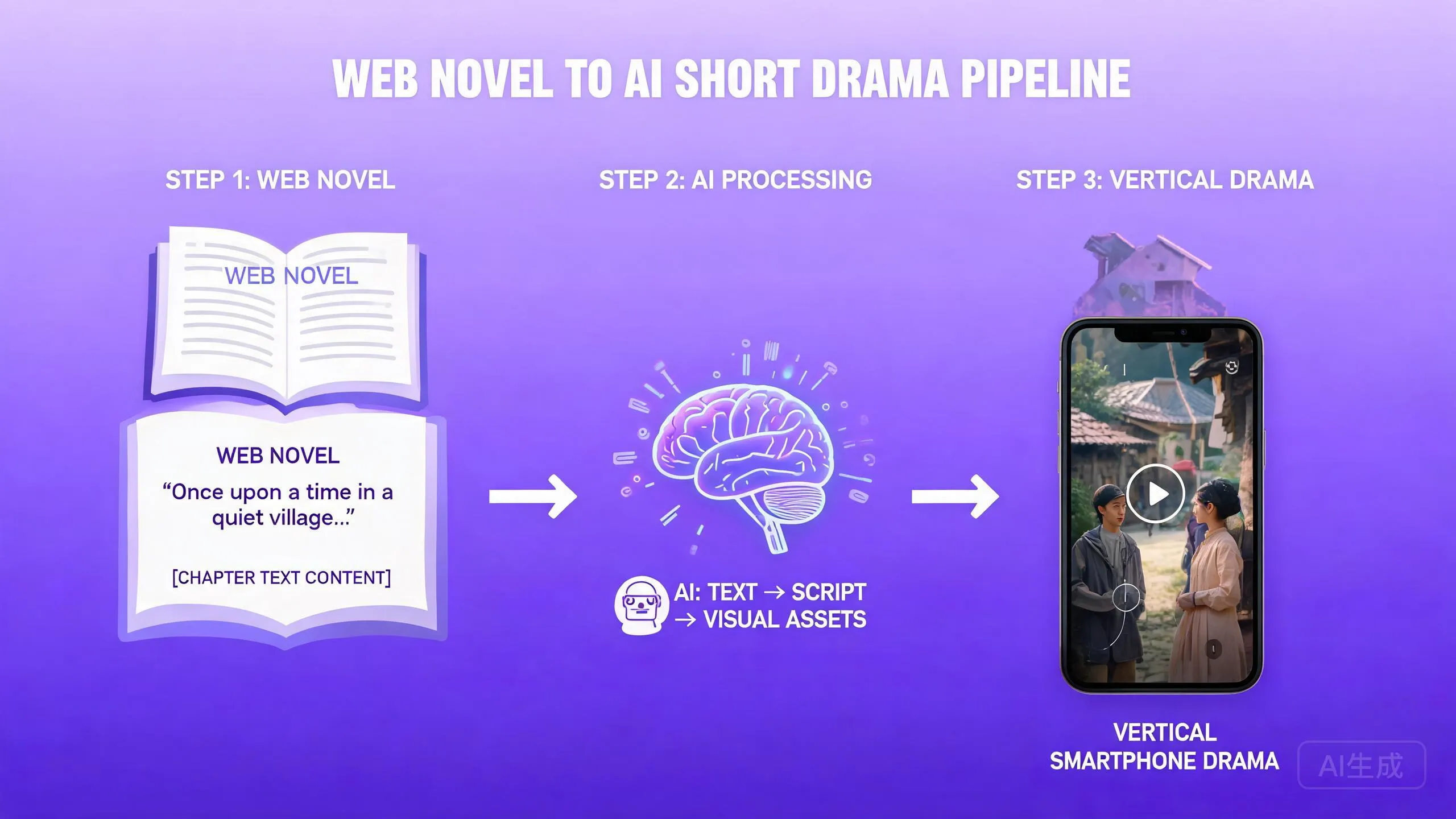 From Web Novel to AI Short Drama: A 5-Step Pipeline for IP Adaptation
